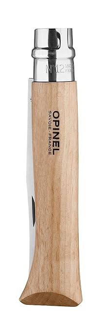 Opinel No.12 Serrated Blade Folding Knife and Kitchen Tool - Outdoor Camp Kitchen Folding Knife
