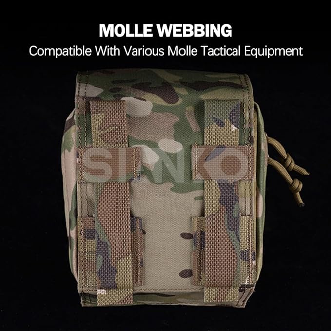 Tactical MOLLE First Aid Kits IFAK Pouch/Carrier Sundry Storage Pack Quick Release Medical Emergency EMT BagFor Outdoor Sport Military Game (Multicam)