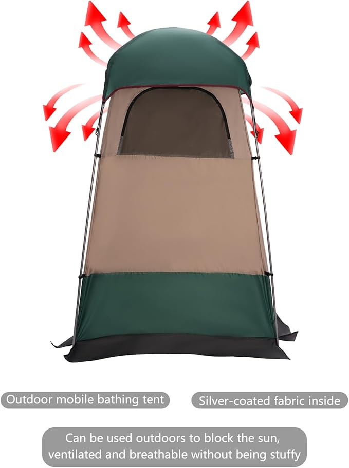 Camping Shower Tent Outdoor Shower Tent Privacy Camping Shelters Outdoor Camping Privacy Shelter Dressing Changing Room Portable Toilet Tent for Hiking Sun Shelter Fishing 63x63x94.5 in