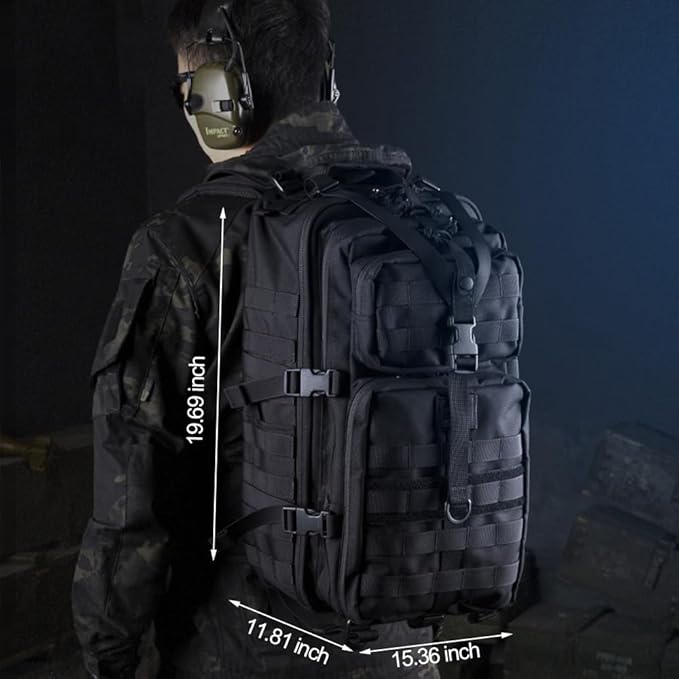 EMDMAK Military Tactical Backpack 42L Large Military Pack Army 3 Day Assault Pack Molle Bag Rucksack