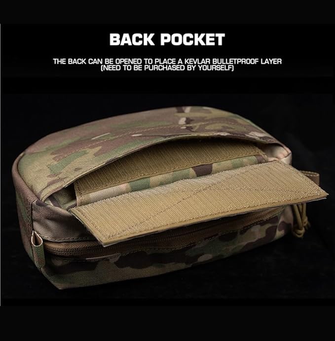 Tactical Sub Pouch Hunting Vest Fanny Pack Belly Bag Airsoft Vest Drop Underbelly Storage