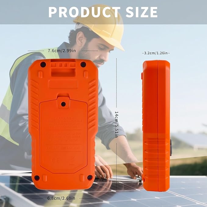 ZIBOO FT-1000W Solar Panel Tester MPPT Meter - 1000W Max Power 80V/35A PV Module Tester for Voc/Isc Open Circuit Voltage &amp Short Circuit Current with Backlight &amp Data Hold