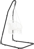 Yaheetech Hammock Stand Only Adjustable Height 79.5-95.5 Double-L Shaped Metal Curved Hammock Chair Stand for Indoor/Outdoor Hanging Egg Swing Chair Max.Weight Capacity 330Lb