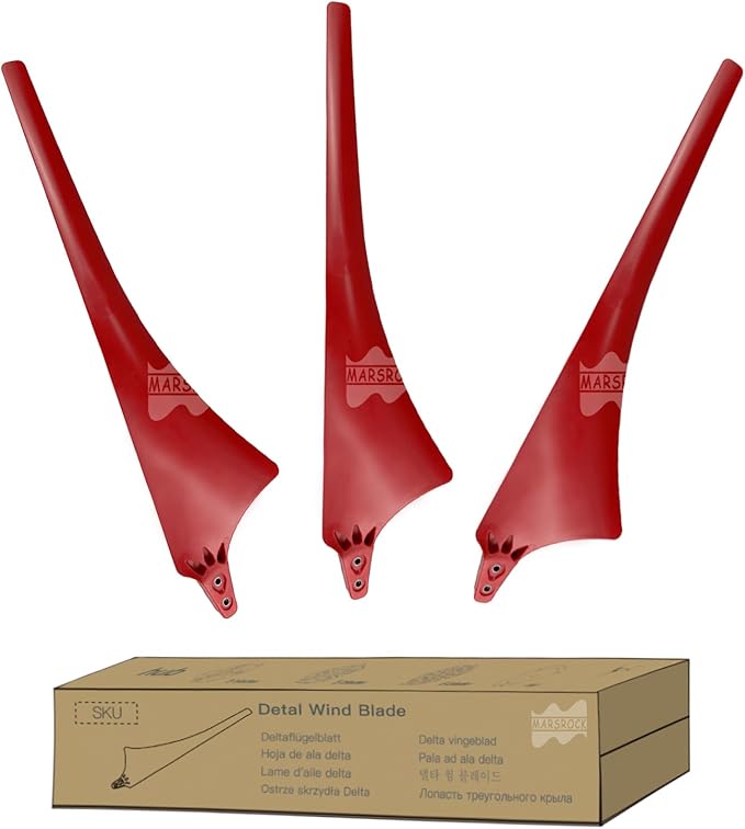 630mm Delta WingsHigh Strength Carbon Nylon Fibers Blades for Horizontal Wind Turbine Generator Windmill Accessories 100W 200W 300W 400W 600W 800W DIY Blades.