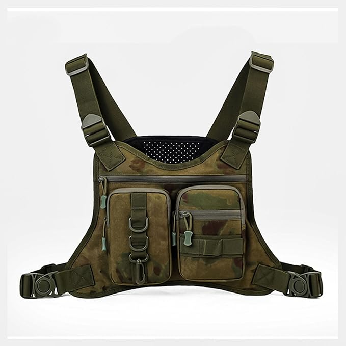 Tactical Chest Pack EDC Chest Bag Utility Molle Chest Rig Pouch with CCW Compartment Adjustable Strap Admin Pouch