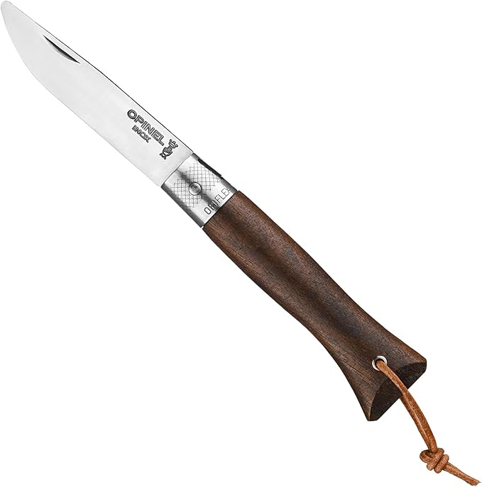 OPINEL NEO6 Folding Non-Locking Pocket Knife OPIFLEX Intuitive Design EDC Folder Wood Handles 2.75 in. Blade (Walnut)