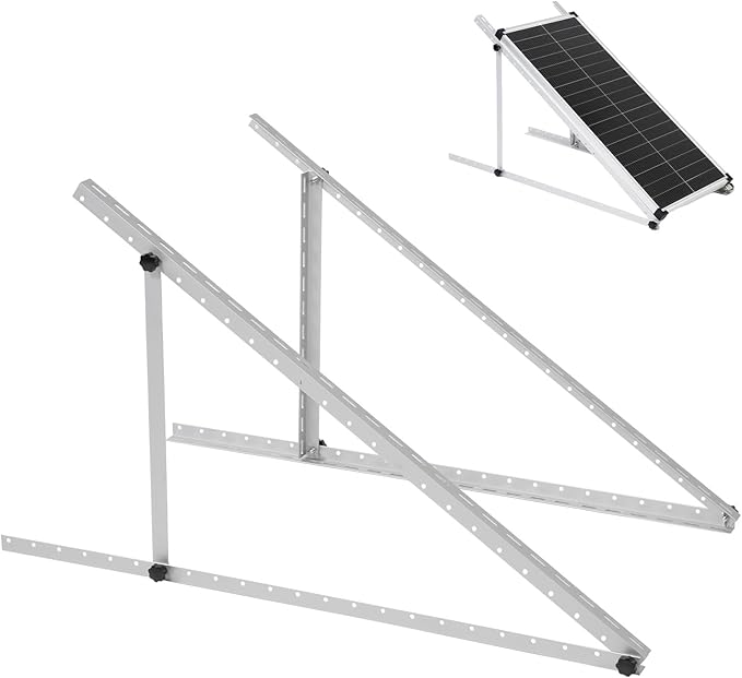 45 Solar Panel Mount Brackets Adjustable Solar Panel Tilt Mount Brackets for 100-400 Watts Solar Panel 2400Pa Windproof for Roof RV Ground Boat and Off-Grid (Brackets)