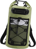 pistro Waterproof Dry Bag 20L with Handle Large Capacity Backpack for Camping Travel Kayaking Fishing Beach Rafting- Green