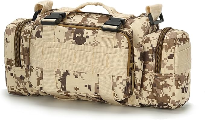 Fanny Deployment Bag Tactical Waist Pack Small Sling Pack Hand Carry Handlebar Bag (Desert Digital)