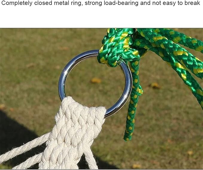 Portable Hammock Portable Nylon Net Rope Hammock Swing Outdoor Hammocks Perfect for Camping Patio Backyard for Backpacking Beach (Color : White Transparent Brown)