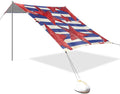 xigua Flag Beach Tent Sun Shelter with Carrying Bag - Silver Coated Oxford Fabric Beach Canopy for Beach Camping Fishing - Includes Windproof Ropes Sandbags &amp Stakes