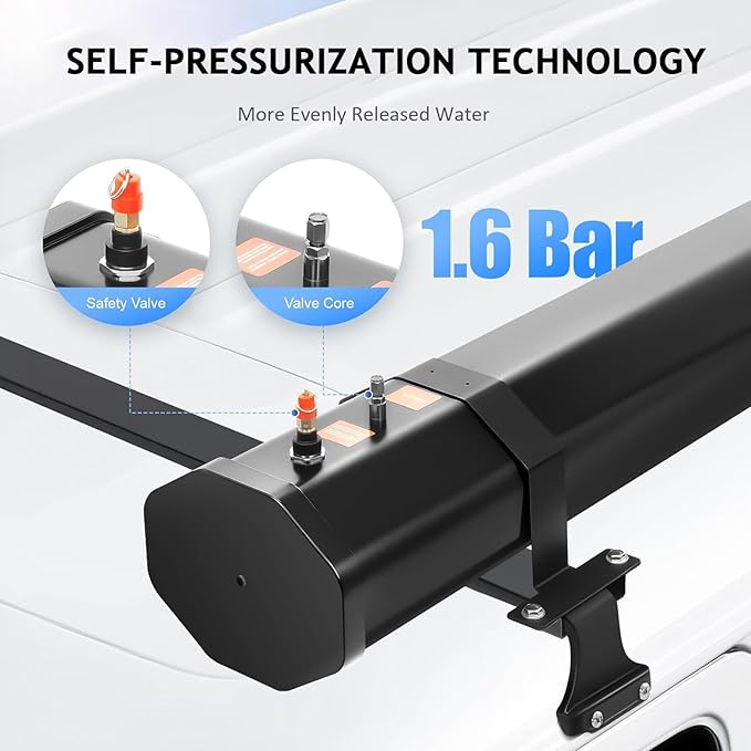 Road Camping Shower Pressurized Water Tank with Water Hose &amp Shower Head Portable Camping Shower for Overlanding Water Store Outdoors Activities Compatible 20L