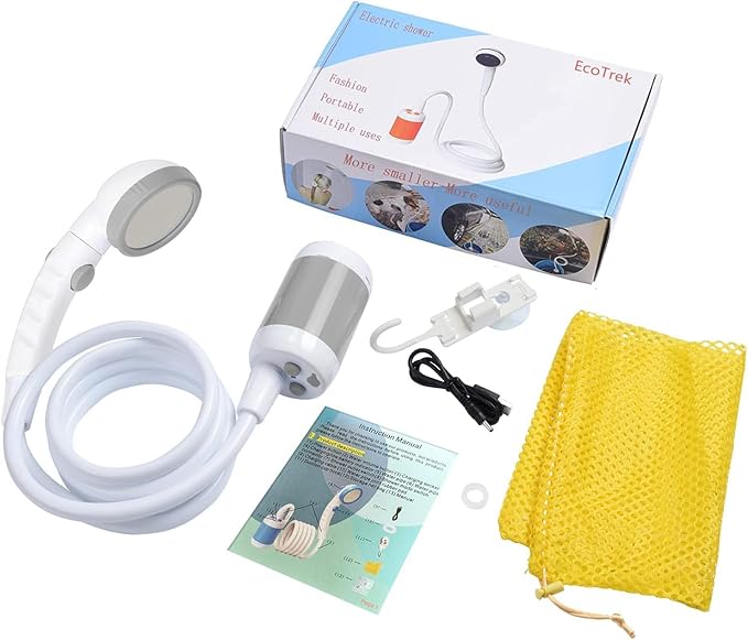 Portable Outdoor Shower Pump Rechargeable Battery Portable Shower for Camping Camp Suitable Electric showerhead for Hiking Campsites