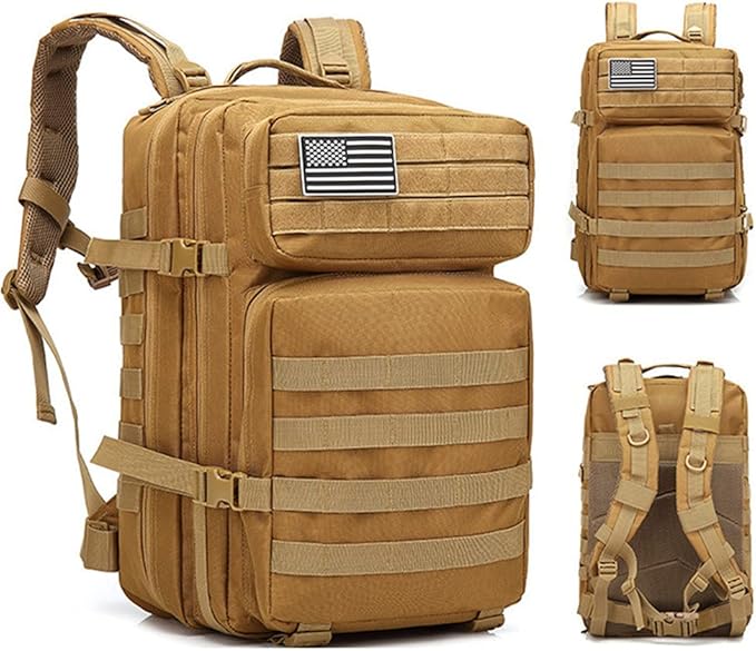 Military Tactical Backpack 45L Army 3 Days Assault Pack Bag Large Nylon 900D Mens Molle Rucksack