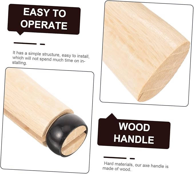 KESYOO 2set Ergonomic Wooden Handle Replacement for Axes for Camping Gardening and Outdoor Activities Easy to Install