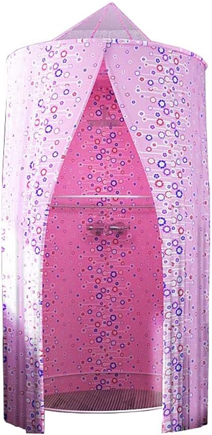 Portable Shower Curtain - Round Zip Polyester Cloth for Outdoor Camping Hiking Beach Toilet and Clothing Privacy - Perfect Bathroom Coverage for Travel and Home Use