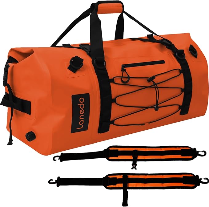 80L Dry Bag Large Waterproof Bag Roll-Top Heavy Duty Fishing Duffel Bag with Durable Straps &amp Handles for Kayaking Paddle boarding Boating Rafting Fishing