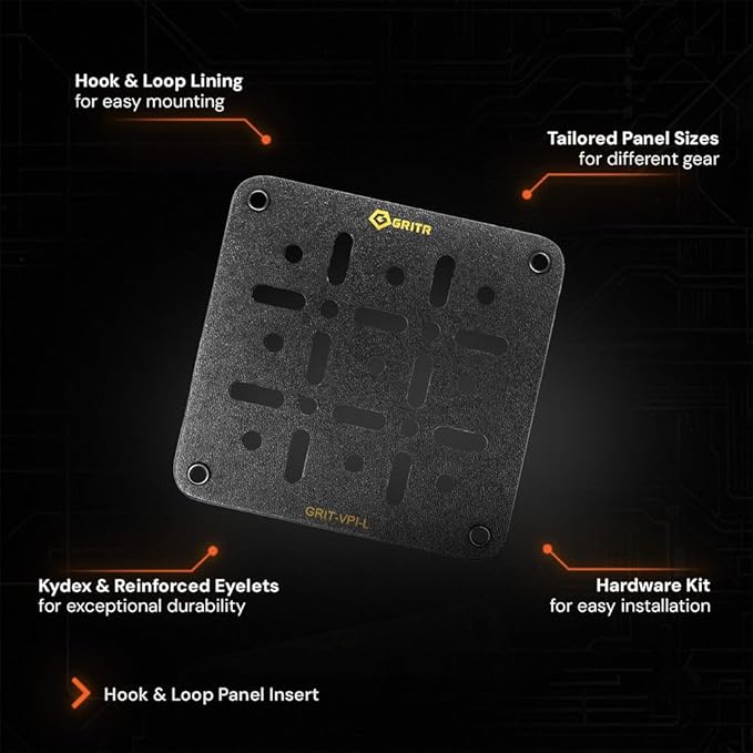 GRITR Kydex Hook &amp Loop Panel Insert/Adhesive Loop Sheets – Tactical &amp Military Gear Organizers for Holsters Mag Carriers Knife Sheaths Flashlights and More