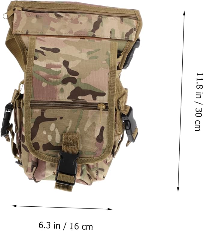 Waterproof Tactical Leg Bag for Outdoor Activities Multi-Functional Thigh Pouch Adjustable Strap for Hiking Camping and Cycling