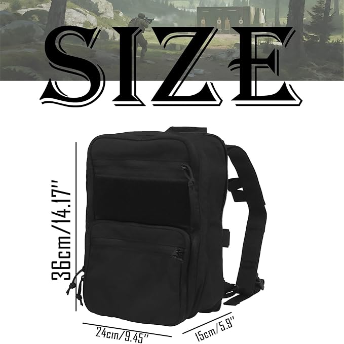 Tactical Utility Backpack 1000D Nylon Portable Double-Shoulder Style MOLLE-Equipped for Camping Picnic and Outdoor Use