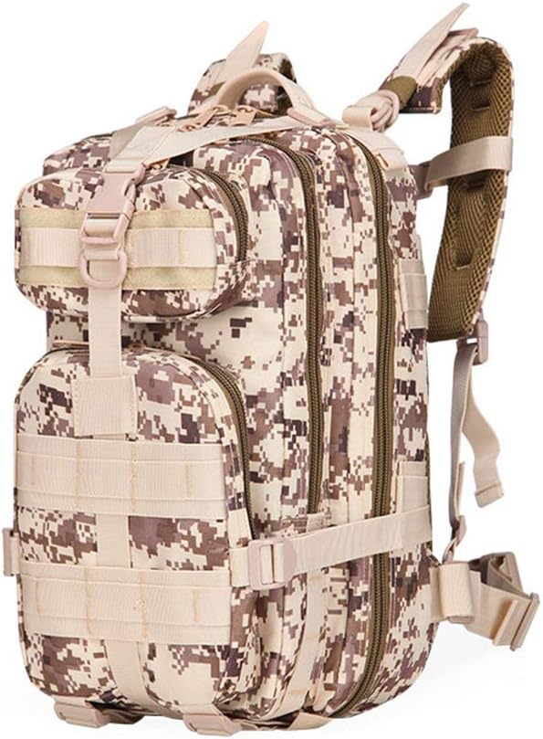Outdoor Sports Pack Hiking Bag Tactical Rucksack Camo Knapsack Combat Camouflage Tactical Molle 25L 3P Backpack - DD