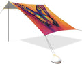 Orange Butterfly Beach Tent Sun Shelter Set UPF50+ UV Protection 10.5 x 9.19 FT Camping Shade Canopy with Sandbags Sand Anchors Carrying Bag and Others
