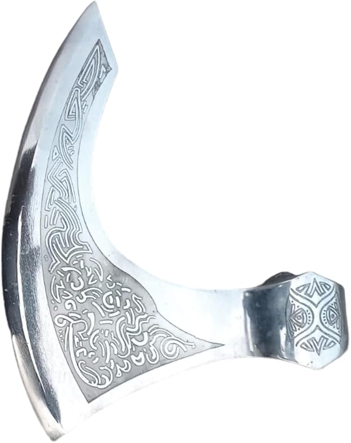 Viking Axe Blade Forged Camping Axe High Carbon Steel EN 45 Sharp Blade Viking Bearded Nordic Handmade Camping Axe Hatchet-Norse Axe Tomahawk Vikings Bearded A06 Axe AZHAN STEEL CRAFT