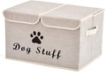 Dog toy box with lid dog storage organizer perfect basket for dog toys living room playroom closet home organization and storage - Beige