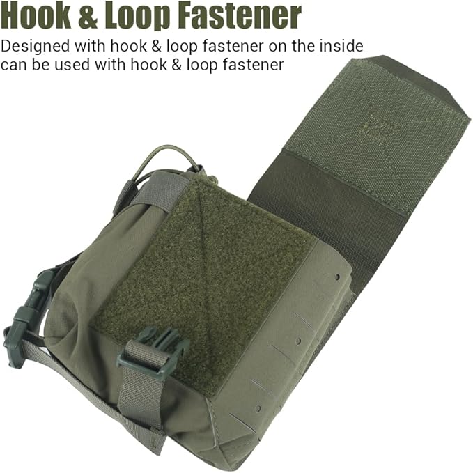 Tactical Molle Admin Pouches Molle Radio Pouch Magazine Pouch Utility Tools Storage Organizer with Hook &amp Loop Fastener for Hiking Hunting Shooting