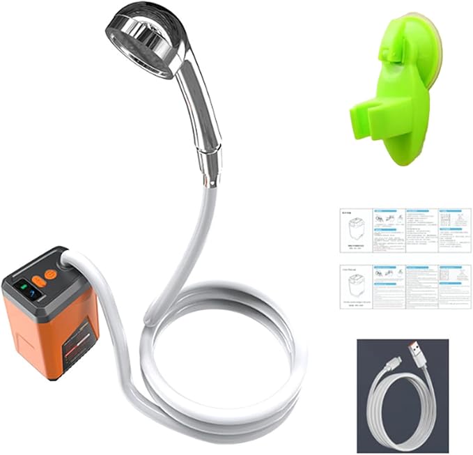 Outdoor Handheld Electric Shower Portable Camping for Camping Hiking Travel Car Washing &amp Pet Cleans Portable Electric
