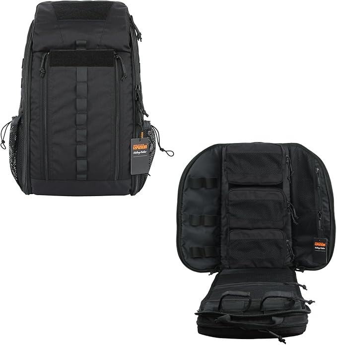 EXCELLENT ELITE SPANKER Medical Backpack Tactical Knapsack Outdoor Rucksack Camping Survival First Aid Backpack（Black）