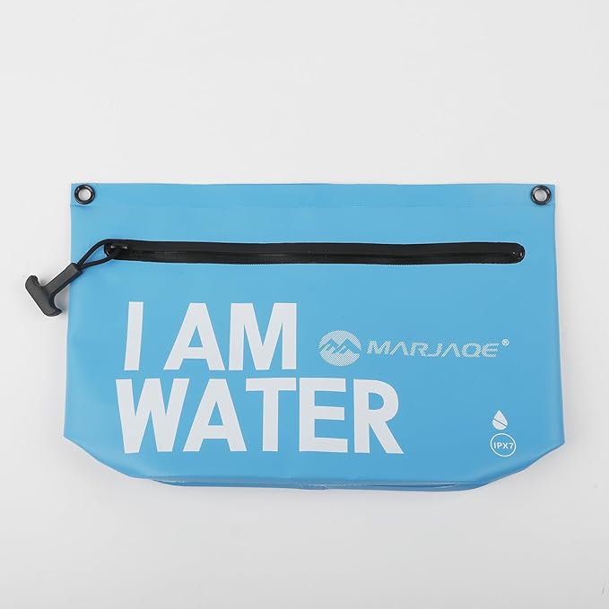 IPX7 Waterproof Dry Bag 2.5L Floating PVC Dry Sack with Waterproof Zipper Shoulder Strap for Kayaking Swimming Beach Travel Boating Camping Hiking Canoeing Paddleboarding Water Sports (Blue)