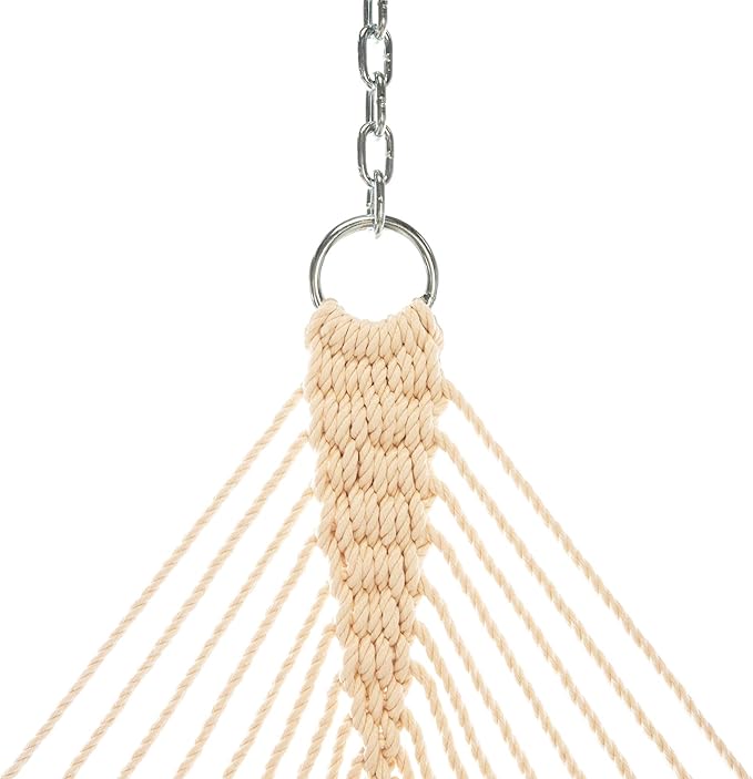 Hatteras Hammocks Large Cabana Classic Sunbrella Quilted Hammock – 13 ft. x 55 in. 2-Person 450 lb Capacity Cumaru Spreader Bar Zinc-Plated Hardware – Handcrafted in The USA