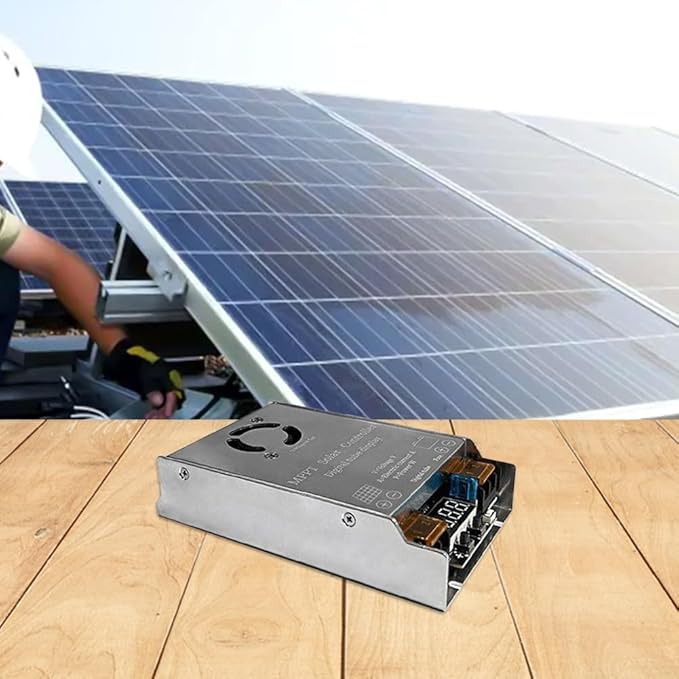 Solar Power Boost Controller 9V-60V Input 24V-96V Output Charger 450W with LED Display and Intelligent Cooling Fan Compatible with Various Battery Types