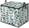 XL Large Clothes Storage with Lid Handle Eucalyptus Leaf Large Thick Clothes Blanket Storage Containers for Organizing Bedroom Closet Comforter Organization Storage Sage Green Spring