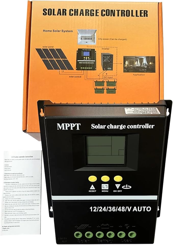 Intelligent 200A Solars Power Controllers Auto Adjusting Charging Current Designs for Energy Projects Supplies Outdoor Power Regulator