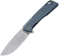 Petrified fish PFB02 Loco Pocket Knife 3.70 D2 Satin Blade Camping Knife 5.29oz G10 Handle Flipper Liner lock Folding knife for EDC (Blue Satin)