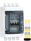 DIHOOL DC Circuit Breaker Box Cover 40 Amp Electrical Power Distribution Box 2 in 2 Out PV Solar Disconnect Switch