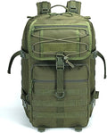 45L Military Tactical Backpack Large Army 3 Day Assault Pack Molle Army Bag Rucksack Hiking Treeking (Military Green)
