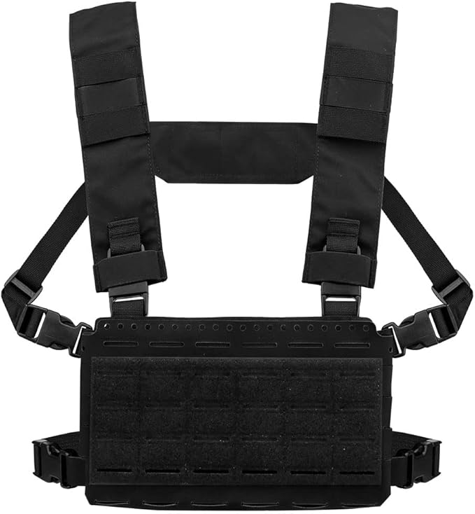 Tactical Pouches Chest Pack with Triple Magazine InsertMOLLE Chest Rig with Placard Hook Loop
