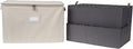 Covermates Keepsakes Adjustable Zip-Top Storage Box FlexGrid Organizer Compartments Heavy Duty Polyester Stackable Design ID Window Reinforced Handles Beige Heather