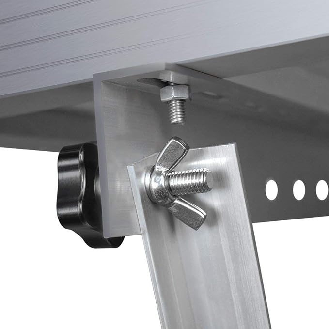 Renogy 28in Adjustable Solar Panel Mount Brackets with Foldable Tilt Legs on Any Flat Surface for RV Roof Boat Any Off-Grid Systems