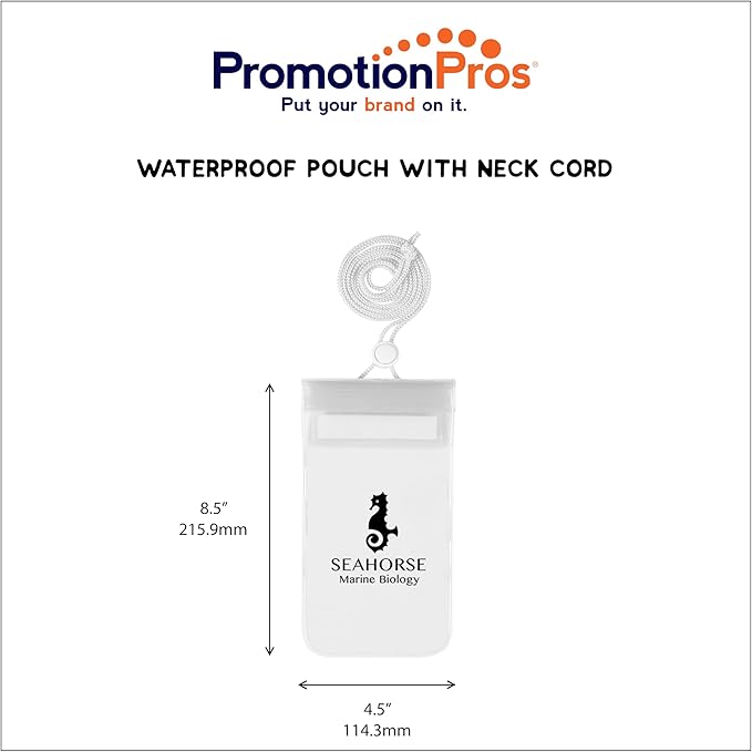 Waterproof Dry Bag With Window Customize Text Name or Personalized Image $1.81 Each - Sold in Pack of 100 - Clear