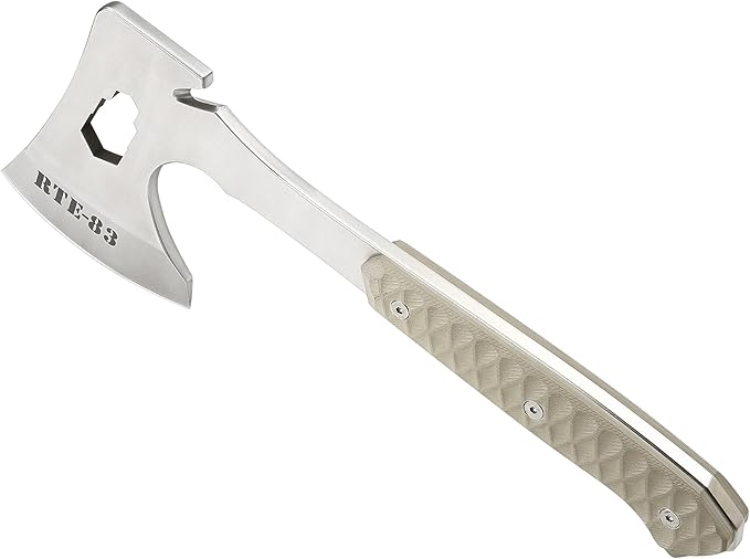 ROUTE83 Knives Hand Hammered Tactical Tomahawk Hatchet Axe with Kydex Sheath