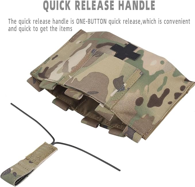 Tactical IFAK LBT MOLLE Pouch Quick Release Tactical First Aid Medical Kit for LBT 9022B Hunting Vest Belt EDC Bag