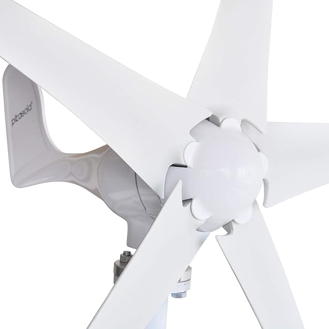 Pikasola Wind Turbine Generator Kit 400W 12V with 5 Blade with Charge Controller Wind Power Generator for Marine RV Home Windmill Generator Suit for Hybrid Solar Wind System
