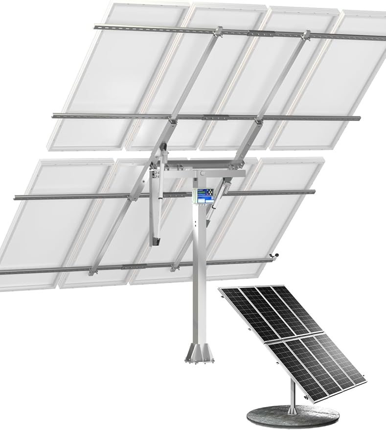 ECO-WORTHY Solar Panel Dual Axis Tracking System (Expanded Version Increase 40% Power) with Tracker Controllerfor 10PCS 100W/8PCS 200W/4PCS 400WHigh Stability Multi-Angle Adjustment for Yard/Farm