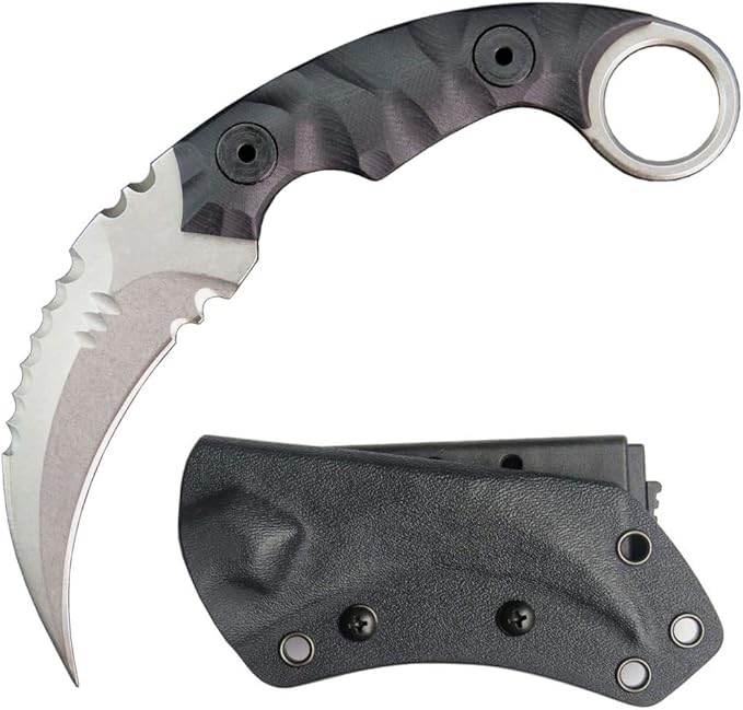 Ccanku C1691 Fixed Blade Knife D2 Steel G10 Handle 4 InchesOutdoor Survival Claw Teeth KnifeCamping EDC Tools