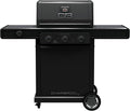 Charbroil Pro Series Amplifire Technology 3-Burner Propane Gas Grill and Griddle Cabinet with Side Burner Black - 463366724