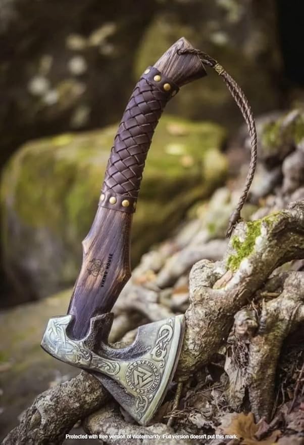 | Viking AxeHatchetThrowing AxesHand AxeGifts for himWood Working ToolViking Gifts for MenCamping HatchetTomahawkBearded Axe